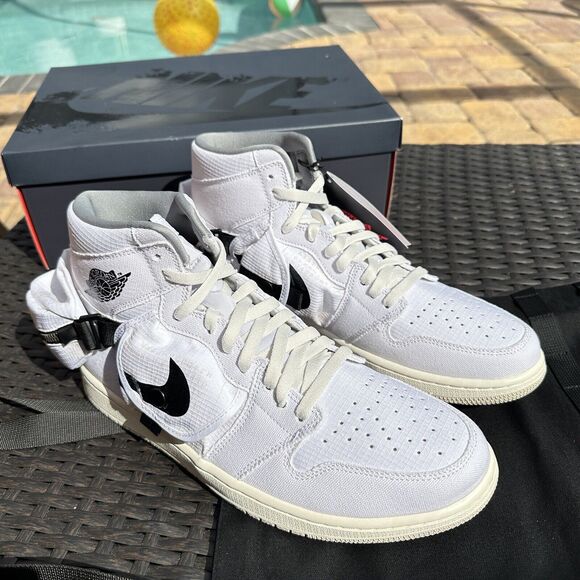 Nike Air Jordan 1 Retro Utility High Men\'s Shoes White DO8727-100 Size 11.5 main image 6